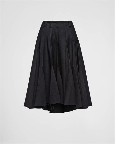 prada skirt geometric|prada black pleated skirt.